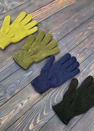 В'язані рукавиці у 4  кольорах