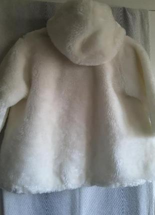 Дитяча біла шуба на зріст дівчинку 116 см. карнавальний новорічний костюм шубка снігурочки, світилки2 фото