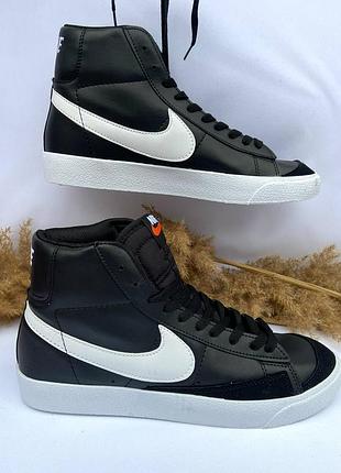 Кроссовки nike blazer mid 77 black 4