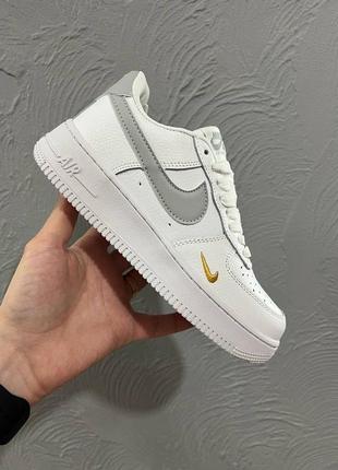 Кроссовки унисекс nike air force 1 low mini swoosh grey