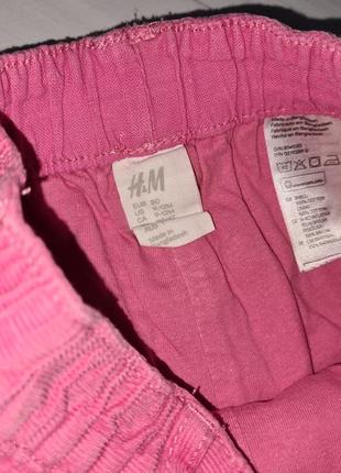 Вельветові штани на трикотажній підкладці h&m 9-12міс5 фото