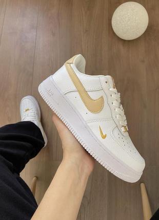 Кроссовки унисекс nike air force 1 low mini swoosh beige