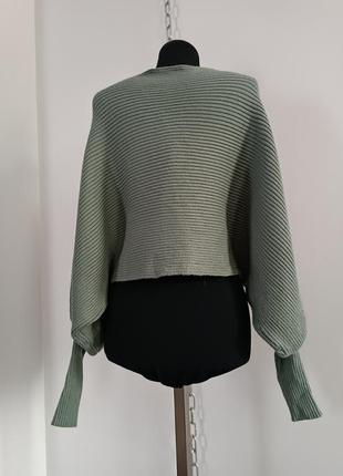 Трикотажный свитер укороченный со свободными рукавами zara, m,  170/88 cm9 фото
