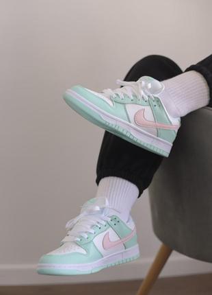 Кросівки унісекс nike sb dunk low mint/pink4 фото