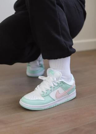 Кросівки унісекс nike sb dunk low mint/pink3 фото