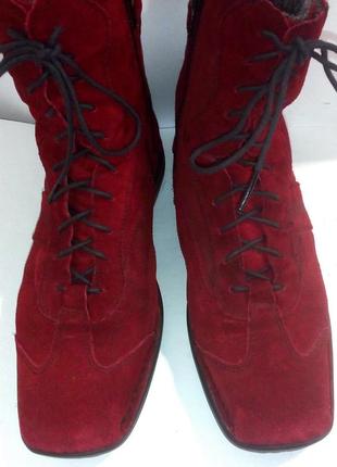 🥾 стильные замшевые ботинки еврозима на шнуровке от hush puppies, р.39 код b39096 фото
