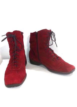 🥾 стильные замшевые ботинки еврозима на шнуровке от hush puppies, р.39 код b39092 фото