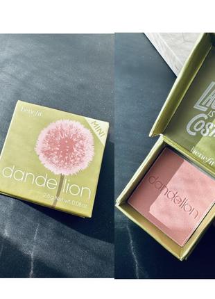 Benefit cosmetics dandelion baby-pink blush румяна1 фото