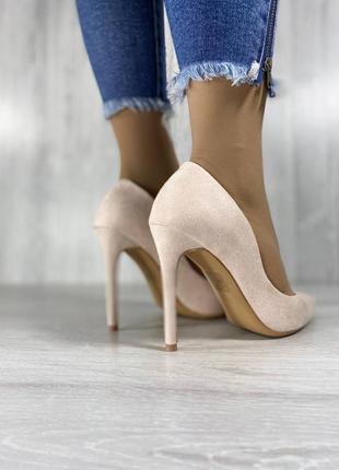 Женские туфли, замшевые туфли, бежевые туфли4 фото