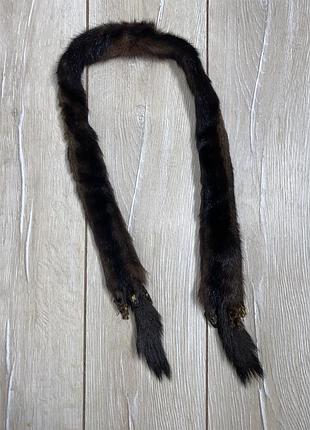 Норковий комірець комір з норкових шкірок з лапками і хвостиками на кінцях