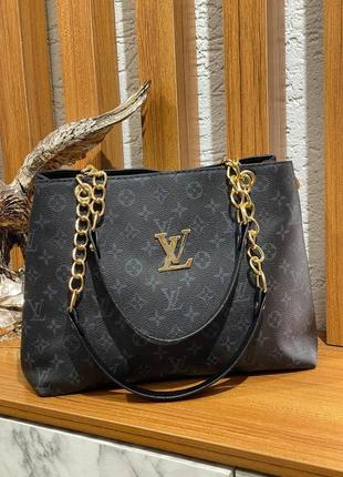 Сумка черная женская в стиле louis vuitton клатч сумка луи витон