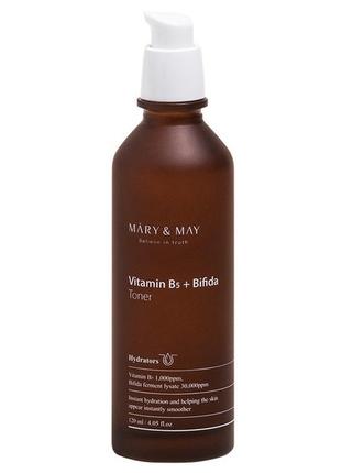 Тонер с бифидобактериями и витамином b5 mary&may vitamine b5 bifida toner1 фото