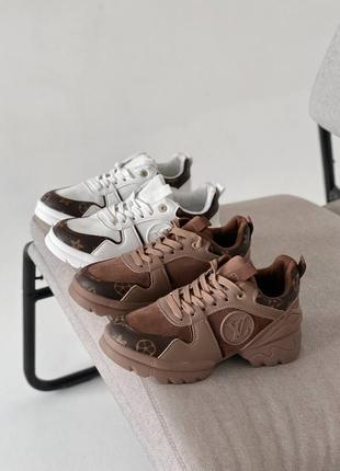 Коричневі кросівки під бренд на шнурівку з еко-шкіри+ еко-замш5 фото