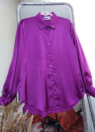 Стильная яркая блуза- рубашка lola&liza ( размер 12-14)3 фото
