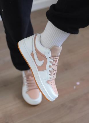 Кроссовки унисекс air jordan low white/beige