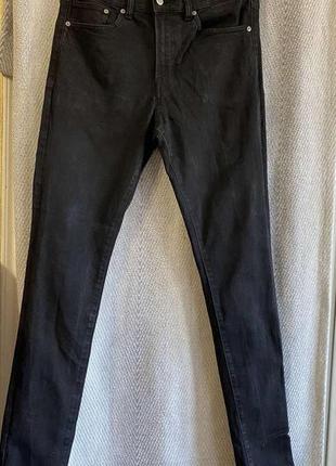 Чоловічі брендові чорні джинси скіні 32 р. високий зріст