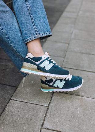 Кроссовки new balance 574 blue/green