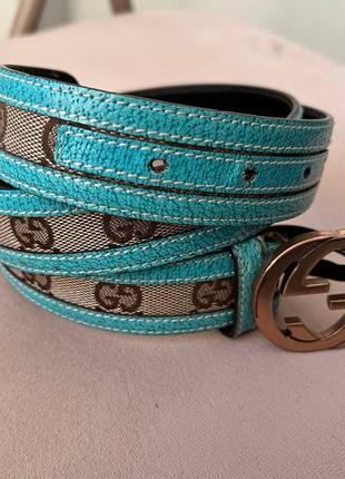 Ремень gucci gg skinny patent leather monogram belt3 фото