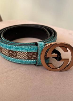 Ремень gucci gg skinny patent leather monogram belt2 фото