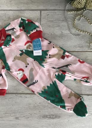 Флісовий чоловічок комбінезон ромпер картерс  carters 6м, 9м  68см, 72 см