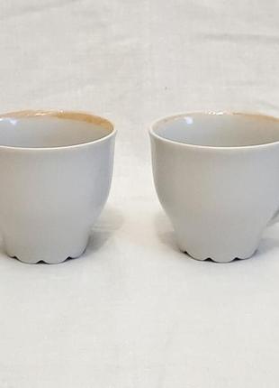 Чашки кофейные белые фарфоровые маленькие объём 100мл