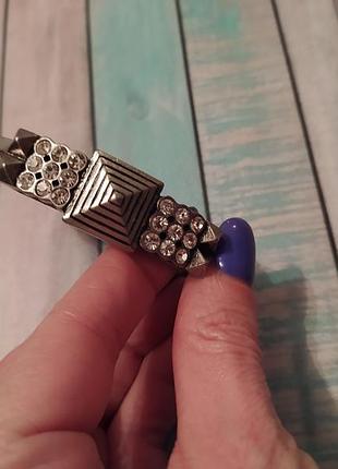 Браслет кожа металл кристаллы бренд lia sophia