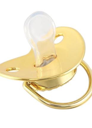 Цена за набор!соска с буквой имены+цепочка/держатель со стразами, именная...