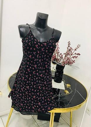 1+1=3 на всё 🎁 черная ночнушка в мелкий цветок от la senza 🏷 размер: м 🧶 в составе: полиэстер полуоб