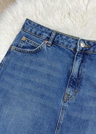 Синяя джинсовая юбка мини 1+1=35 фото
