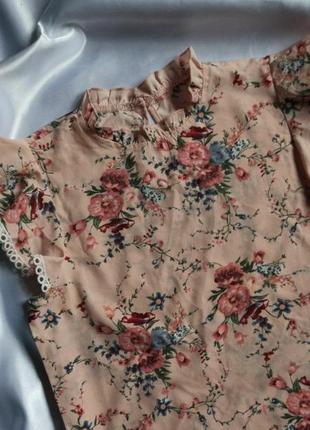 Розова блуза в квіти shein5 фото