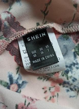 Розова блуза в квіти shein6 фото