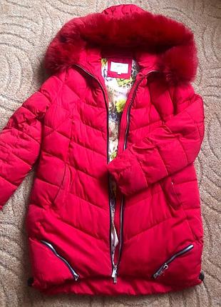 Теплий зимовий пуховик