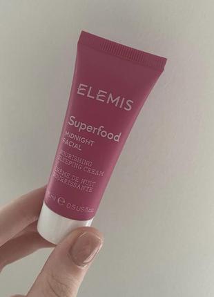 Elemis superfood midnight facial - суперфуд нічний поживний крем з пребіотиками 15 ml