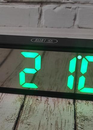 Электронные часы настольные с будильником и термометром dt 6508 зеркальные ms