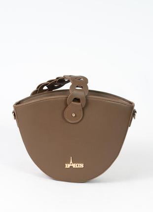Женская сумка полукруг моко сумка мокко сумка через плечо мокко клатч1 фото