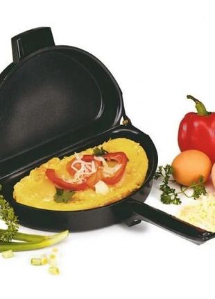 Подвійна сковорода для омлету антипригарна folding omelette pan