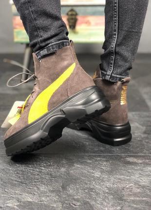 Жіночі кросівки puma spring boots brown yellow black3 фото