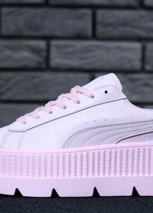 Женские кроссовки puma rihanna pink2 фото