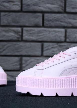 Женские кроссовки puma rihanna pink3 фото