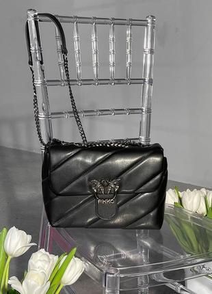 Сумка pinko puff black logo bag 2