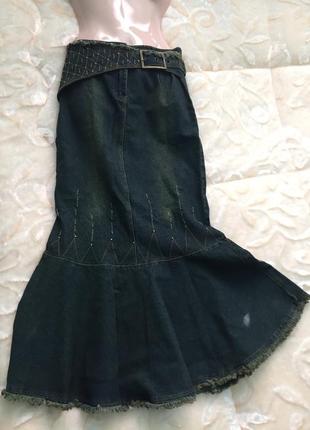 Новая стильная джинсовая юбка из италии недорого1 фото