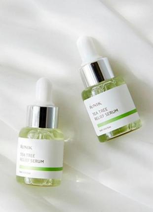 Успокаивающая сыворотка с чайным деревом iunik tea tree relief serum, 15 мл