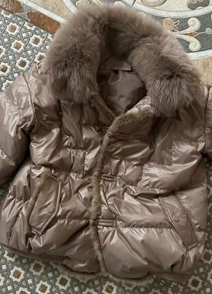 Мега стилтная укороченая куртка,бомпер с натуральным мехом,автоледи, турция 🇹🇷.