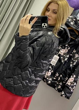 Куртка двусторонняя женская куртка итальянская куртка большого размера.8 фото
