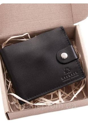 Гаманець портмоне чоловічий шкіряний чорний