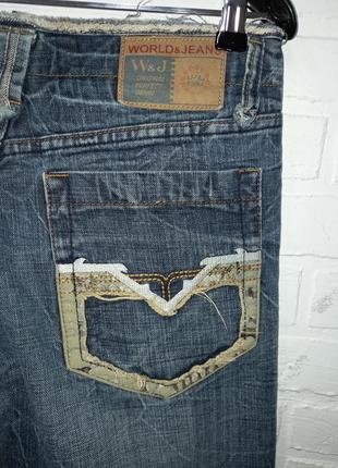 Чоловічі незвичайні вінтажні джинси6 фото