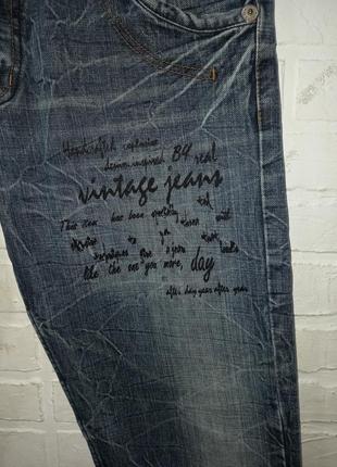 Чоловічі незвичайні вінтажні джинси3 фото