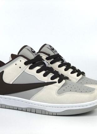 Мужские кроссовки nike sb dunk low x travis scott playstation 17 фото