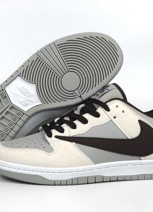 Мужские кроссовки nike sb dunk low x travis scott playstation 12 фото