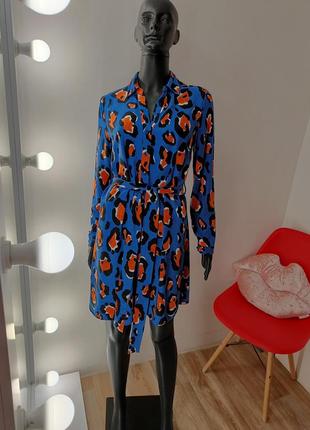 Стильна сукня  сорочка в лепардовий принт😽1 фото